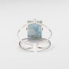 Larimar rectangle cuff bracelet