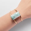Larimar rectangle cuff bracelet