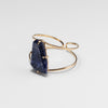 Sodalite freeform faceted cuff bracelet