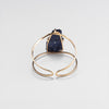Sodalite freeform faceted cuff bracelet