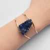 Sodalite freeform faceted cuff bracelet