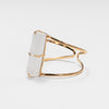 Raw selenite bar cuff bracelet
