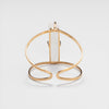 Raw selenite bar cuff bracelet