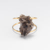 Smoky quartz cluster cuff bracelet
