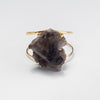 Smoky quartz cluster cuff bracelet