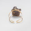 Smoky quartz cluster cuff bracelet