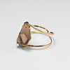 Freeform faceted chunky smoky quartz cuff bracelet
