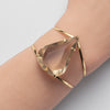 Smoky quartz faceted pear cuff bracelet