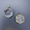 Crystal hexagon pendant