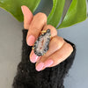 Black geode freeform slice ring