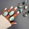 Larimar oval cabochon ring