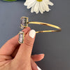 Duo druzy amethyst bangle bracelet