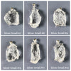 Raw crystal quartz pendant