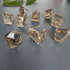 Freeform faceted smoky quartz ring