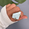 Larimar freeform slice ring