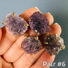 Double drop druzy amethyst dangle earrings