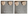Druzy geode heart studs