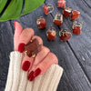 Freeform faceted red jasper ring