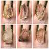 Freeform faceted chunky lodolite quartz crystal statement ring