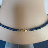 Blue kyanite connector beaded necklace