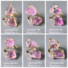 Raw purple amethyst crystal dual stone ring