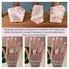 Freeform faceted rose quartz ring