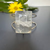 Clear crystal rectangle cuff bracelet