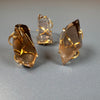 Chunky freeform faceted smoky quartz statement ring