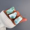 Larimar freeform slice ring