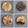 Petrified wood oversized disk pendant
