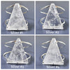 Faceted triangle crystal quartz cuff bracelet