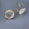 Medium crystal hexagon cuff bracelet