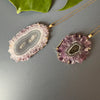 Large amethyst stalactite pendant