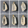 Freeform faceted lemurian crystal pendant