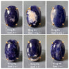 Sodalite oval cabochon statement ring