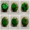 Malachite oval cabochon ring