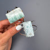 Larimar rectangle cabochon cuff bracelet