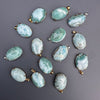 Larimar oval-shaped pendant