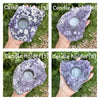 Druzy amethyst tea light candle holder