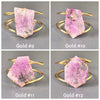 Amethyst freeform faceted cuff bracelet