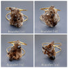 Smoky quartz cluster cuff bracelet