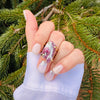 Raw pink tourmaline slice ring in matrix