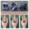 Freeform faceted sodalite ring
