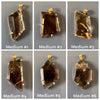 Freeform faceted smoky quartz statement necklace