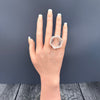 Crystal hexagon ring