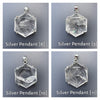 Small crystal hexagon pendant