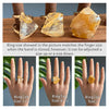 Freeform faceted golden healer ring