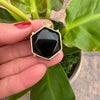 Black onyx hexagon pendant