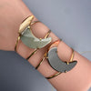 Mookaite crescent moon cuff bracelet