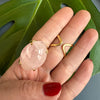 Rose quartz marquise ring